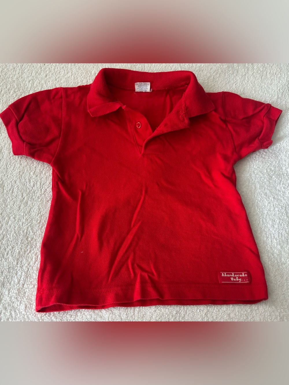 Classic Red Kids Polo Shirt with Collar